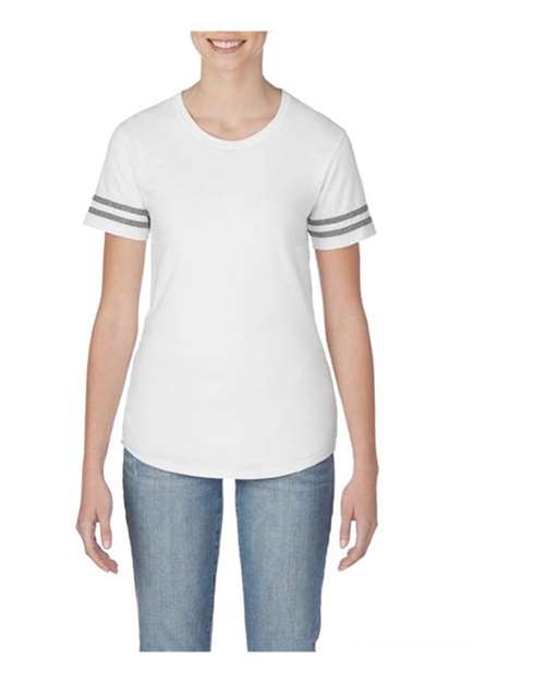 Gildan 500VTL — White/ Graphite Heather