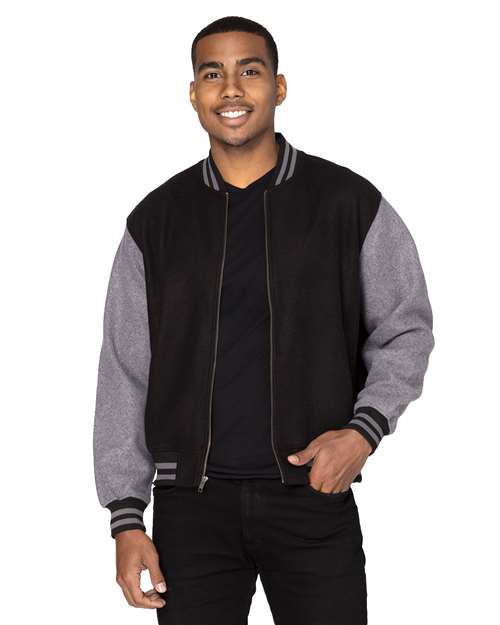 Threadfast Apparel 364J — Black/ Charcoal Heather